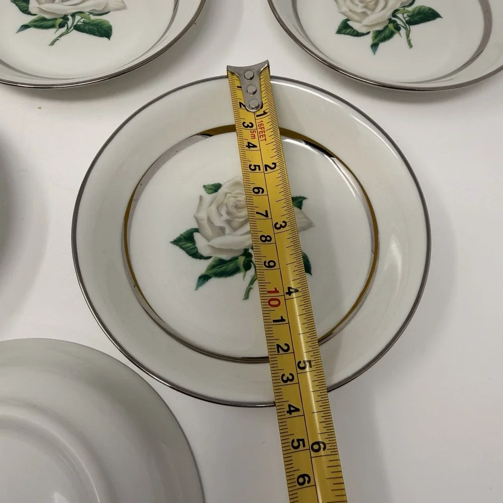 🇺🇸 Governor's Mansion Vogue Ceramic Industries Rose Plates 5.4